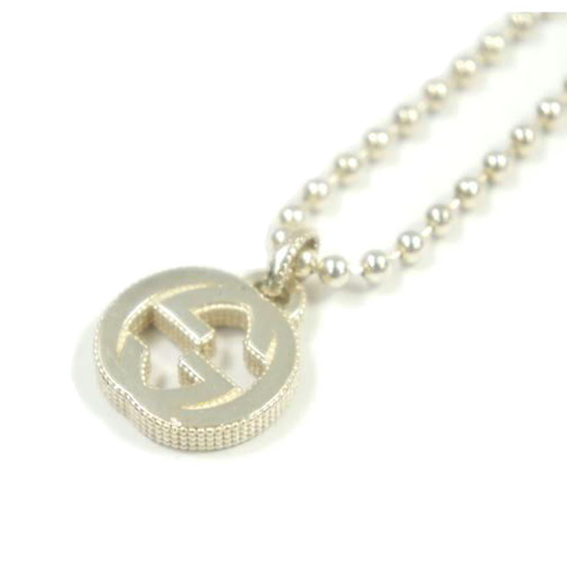 GUCCI グッチ/インターロッキングGボールチェーンネックレス/SV//Bランク/75