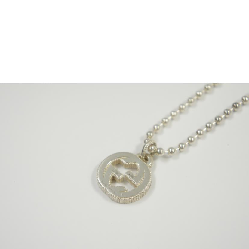 GUCCI グッチ/インターロッキングGボールチェーンネックレス/SV//Bランク/75