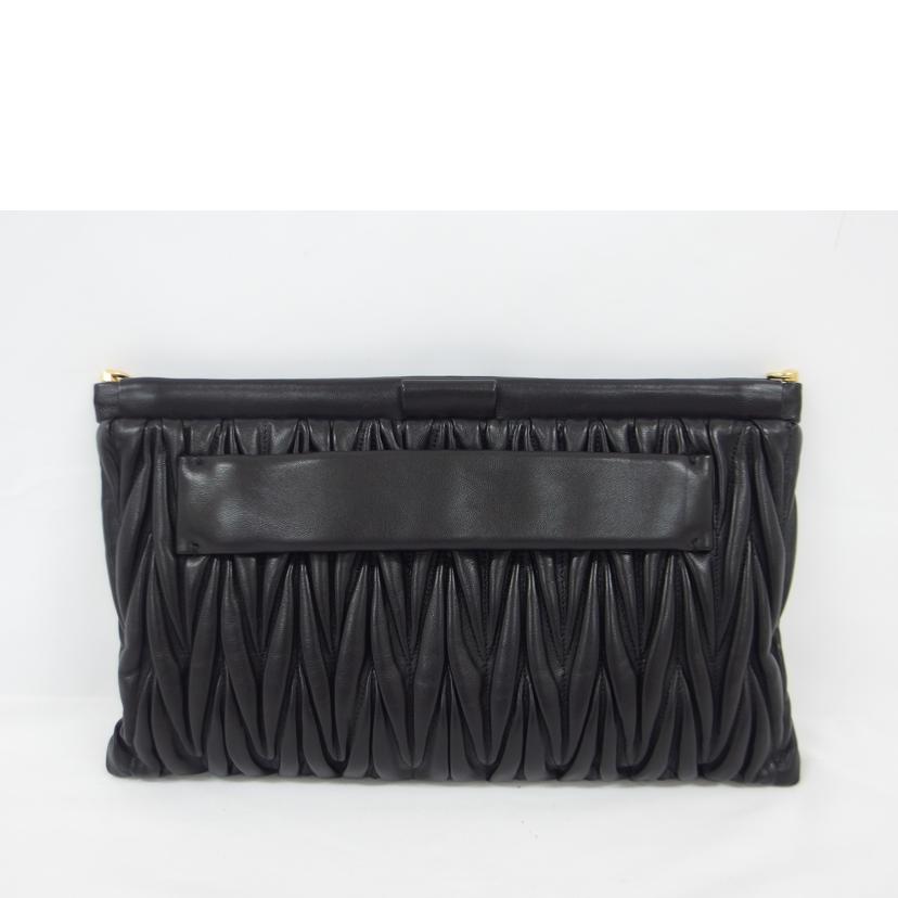 miu miu ミュウミュウ/マテラッセ/2WAYショルダーバッグ/ブラック/5BF390//53/Aランク/04