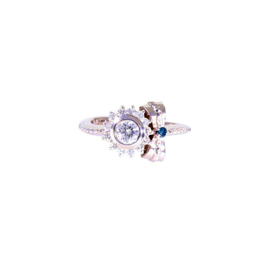 / Pt900ダイヤリング0.302/0.15ct//ABランク/75