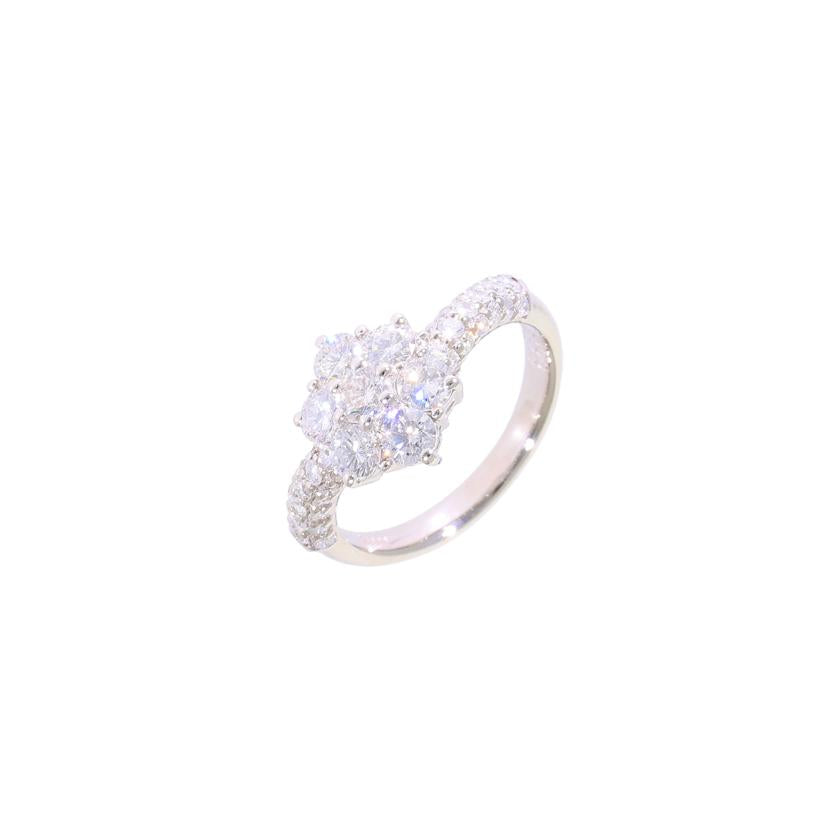 / Pt900ダイヤリング1.00ct/0.40ct//Aランク/75