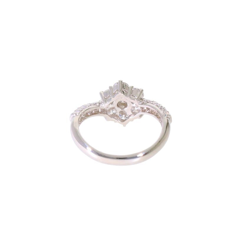 / Pt900ダイヤリング1.00ct/0.40ct//Aランク/75