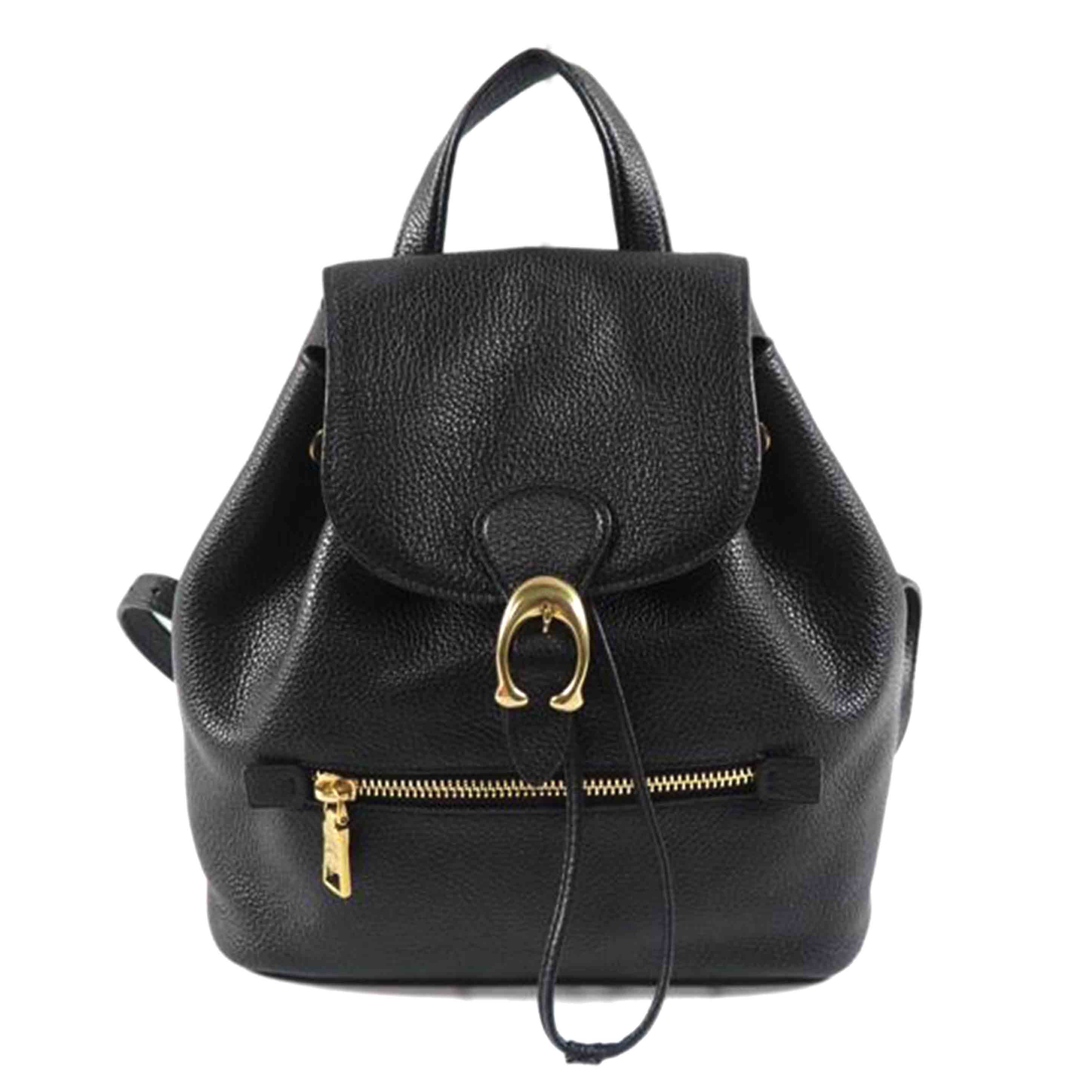 COACH コーチ/レザー巾着リュック/68555//E19**/Aランク/79