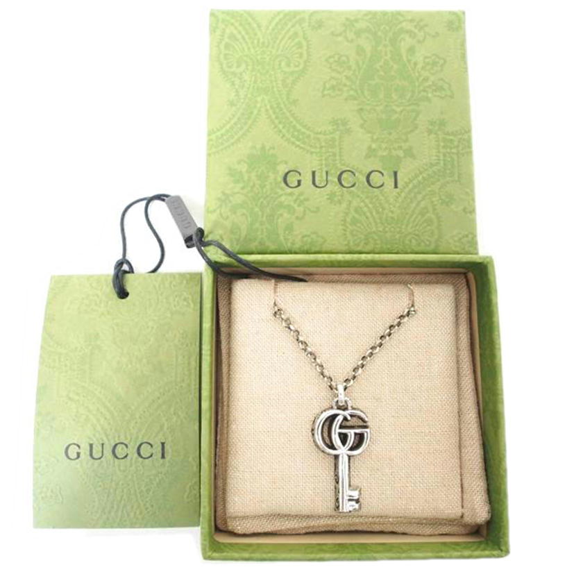 GUCCI/SV925/ダブルGキーネックレス//Aランク/78