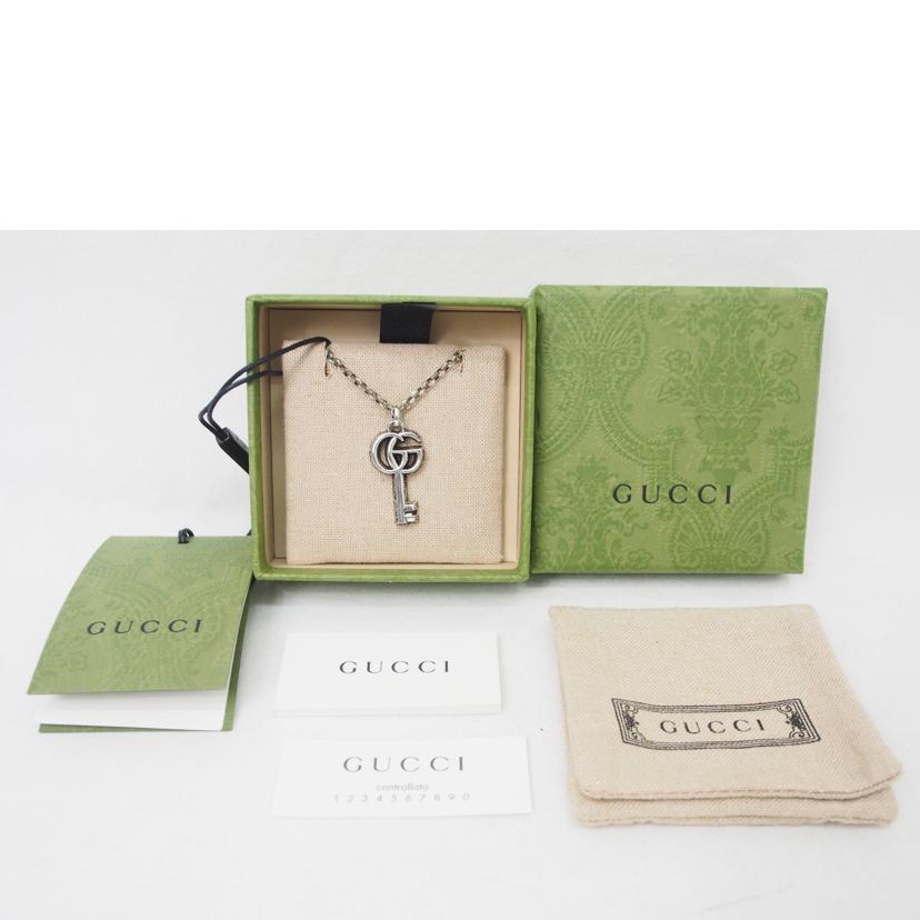 GUCCI/SV925/ダブルGキーネックレス//Aランク/78