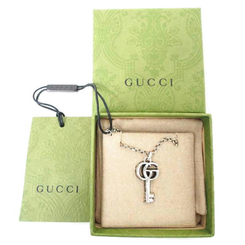 GUCCI/SV925/ダブルGキーネックレス//Aランク/78