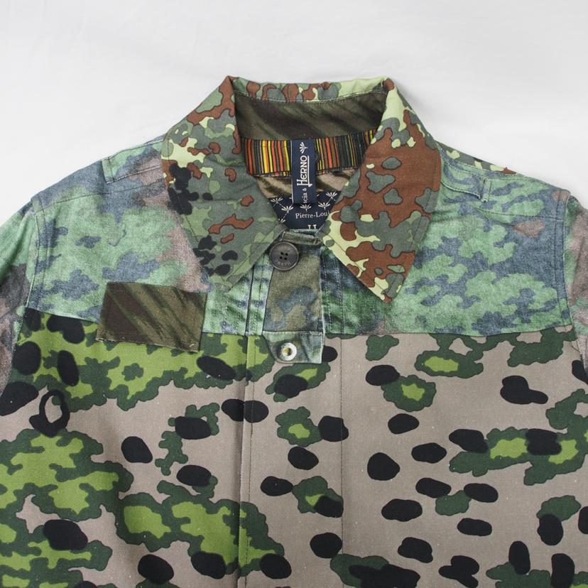 HERNO ヘルノ/ロングコート 迷彩 カモ 切替 ライナー付き//ABランク/78