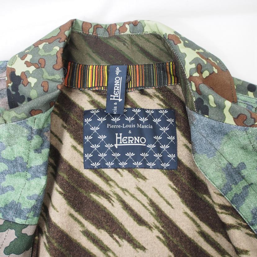 HERNO ヘルノ/ロングコート 迷彩 カモ 切替 ライナー付き//ABランク/78