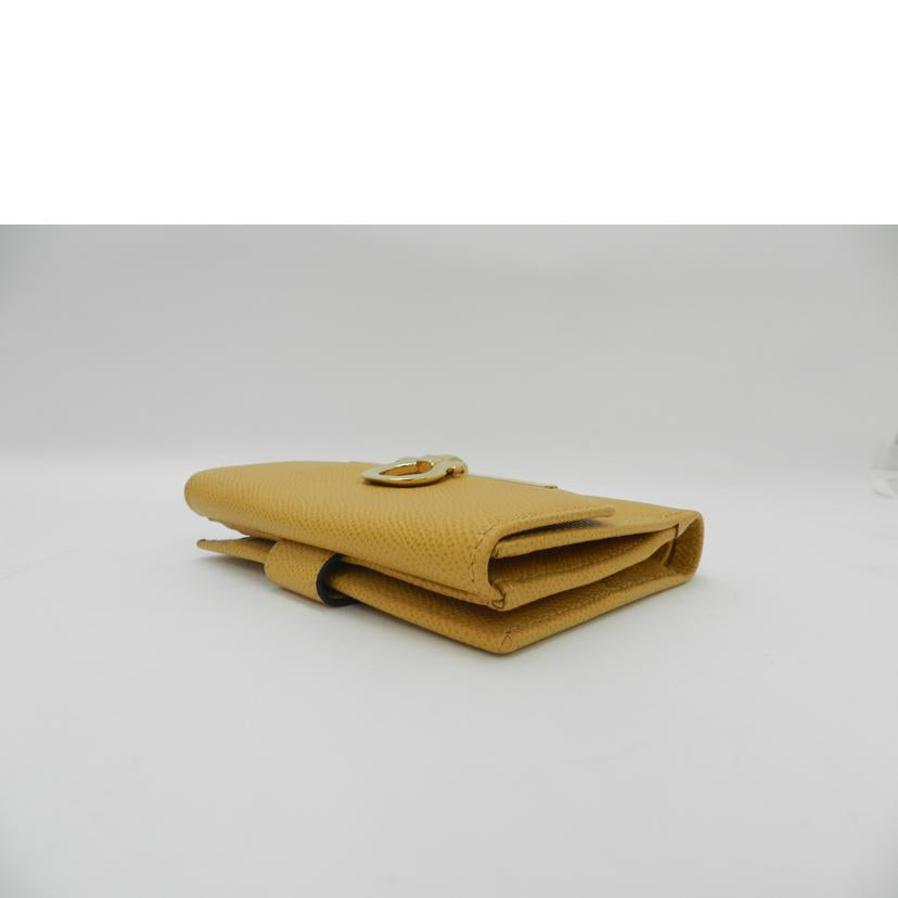 Ferragamo フェラガモ 黄色 /ガンチーニWホック二つ折り財布/イエロー/22C877//SAランク/69
