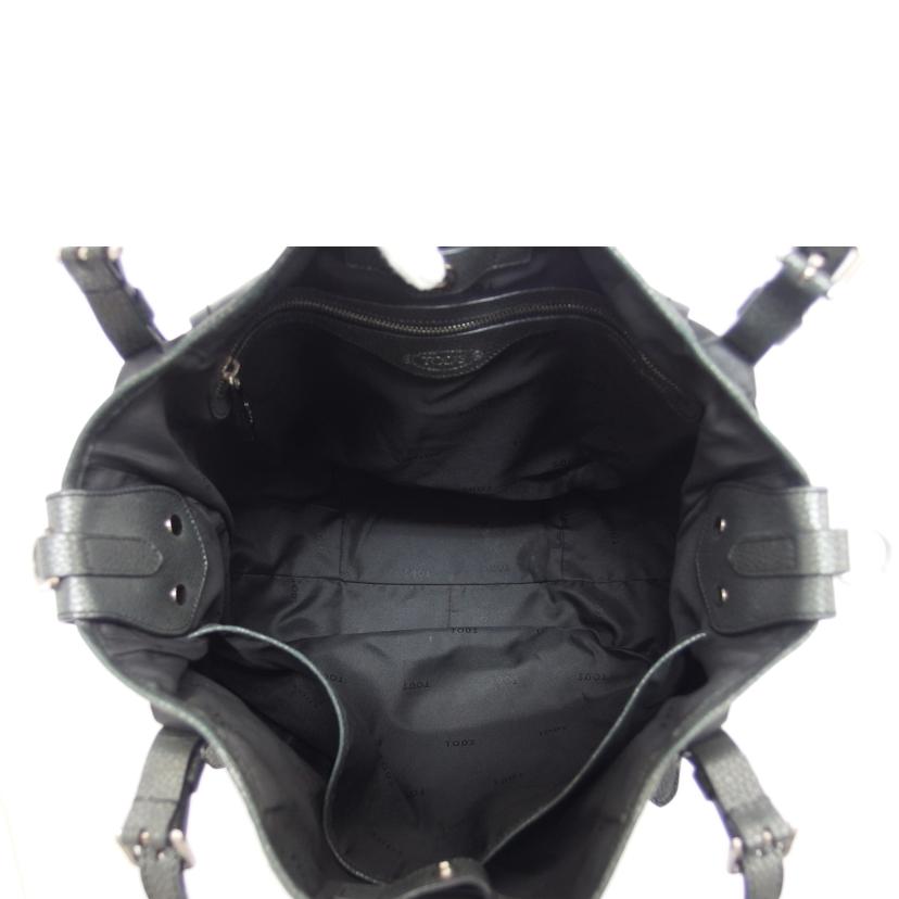 TOD'S トッズ/ナイロンレザー/2WAYトートバッグ/ブラック//ABランク/04