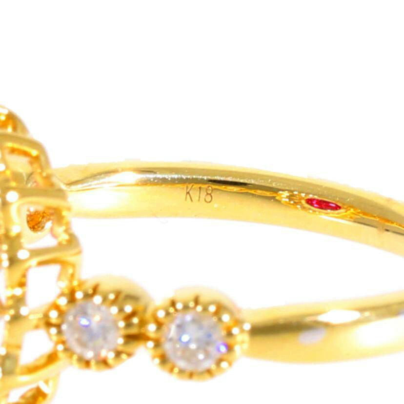 / K18ルビーダイヤリング1.15/D0.48ctソ//Aランク/75