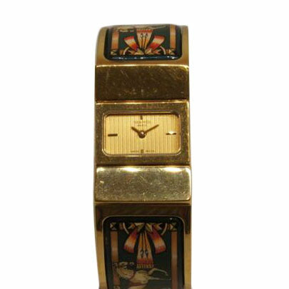 HERMES エルメス/ロケバングルウォッチエマイユ/LO1.201//1068545/ABランク/92