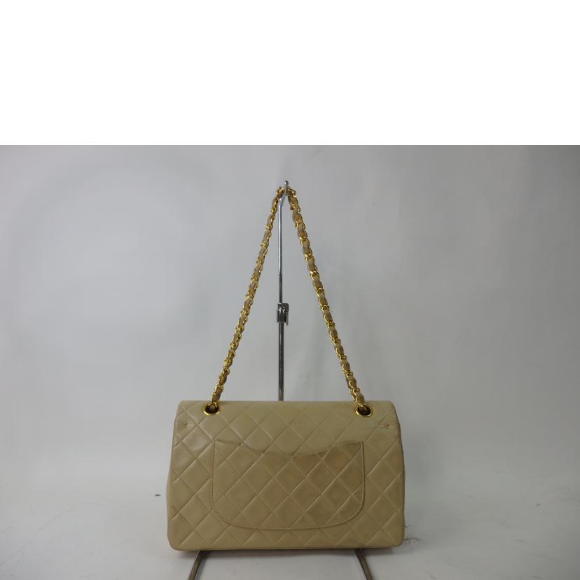 CHANEL シャネル/ココマークWフラップチェーンバッグ25/ゴールド金具/ベージュ//シール無し/Bランク/84
