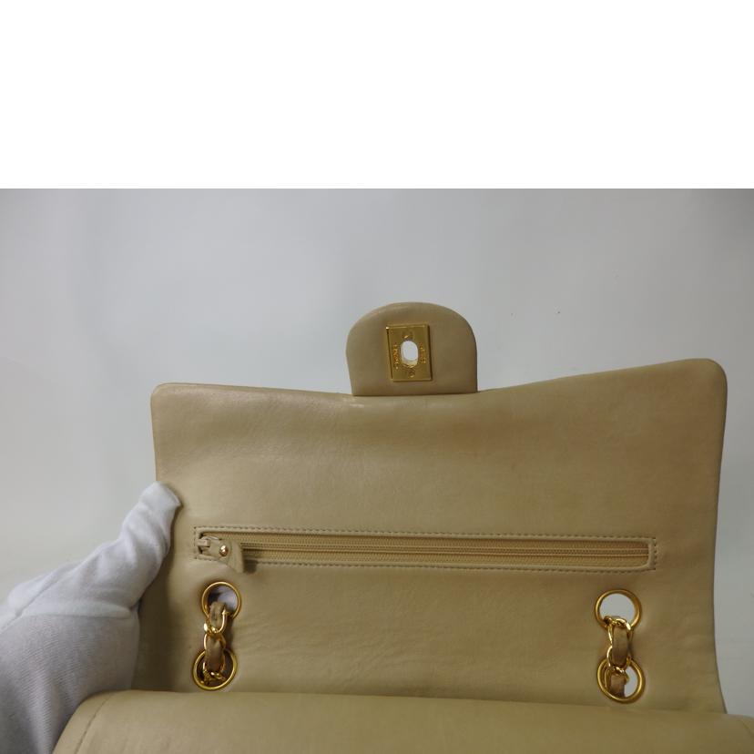 CHANEL シャネル/ココマークWフラップチェーンバッグ25/ゴールド金具/ベージュ//シール無し/Bランク/84
