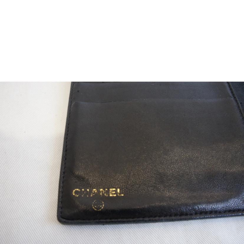 CHANEL シャネル/キャビアスキンガマ口長財布G金具//シール*/Bランク/92