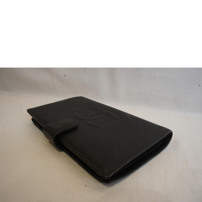 CHANEL シャネル/キャビアスキンガマ口長財布G金具//シール*/Bランク/92