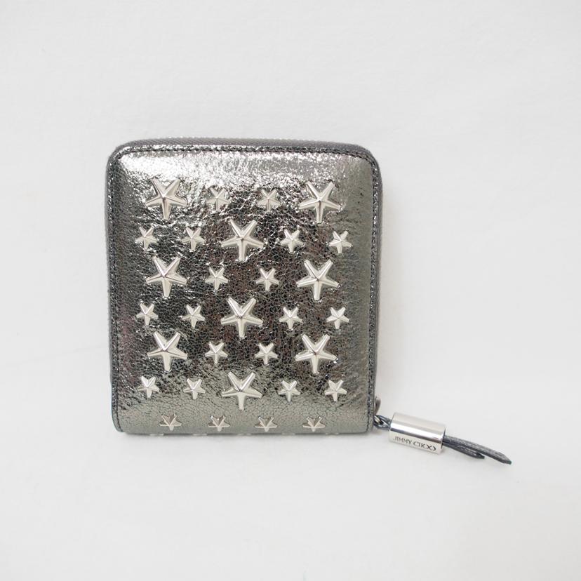 JIMMYCHOO/スタースタッズ/ラウンドファスナー二つ折り財布//ABランク/78