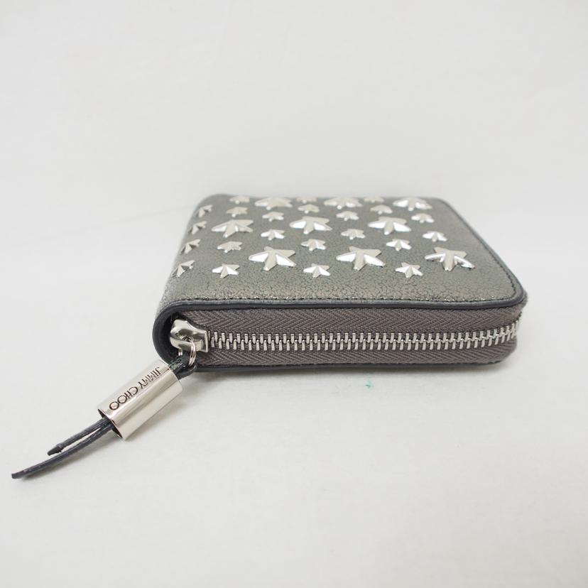 JIMMYCHOO/スタースタッズ/ラウンドファスナー二つ折り財布//ABランク/78