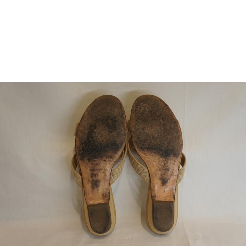 CHANEL シャネル/カメリアサンダルベージュ//Bランク/92