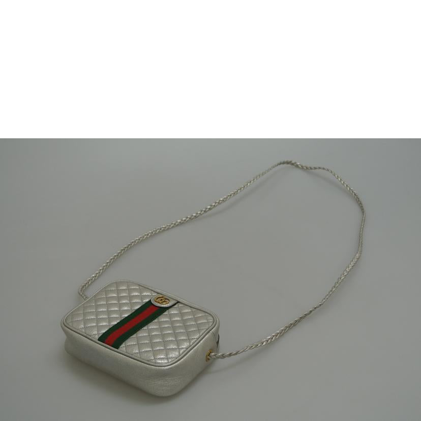 GUCCI グッチ/ラミネートキルティングショルダーバッグ 銀/536441//562600/Aランク/87