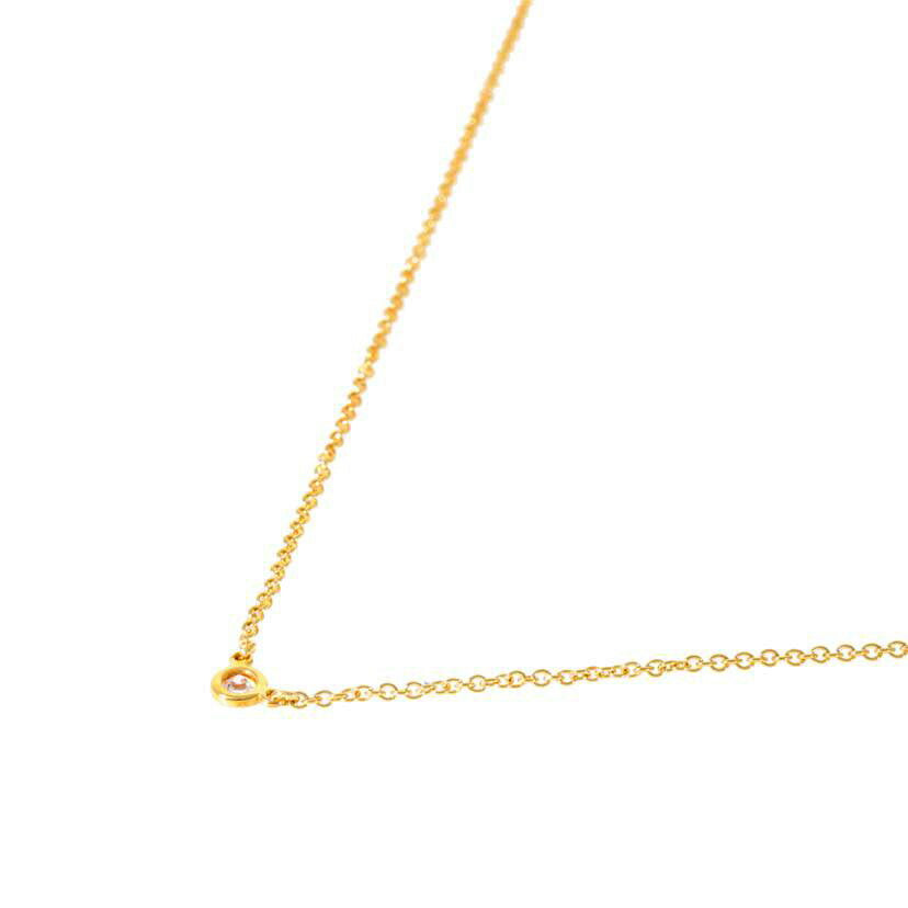 TIFFANY&Co. ティファニー ジュエリー ペンダント イエローゴールド ダイヤ レディース 18金/K18 バイザヤードネックレス 40cm/750//Aランク/75