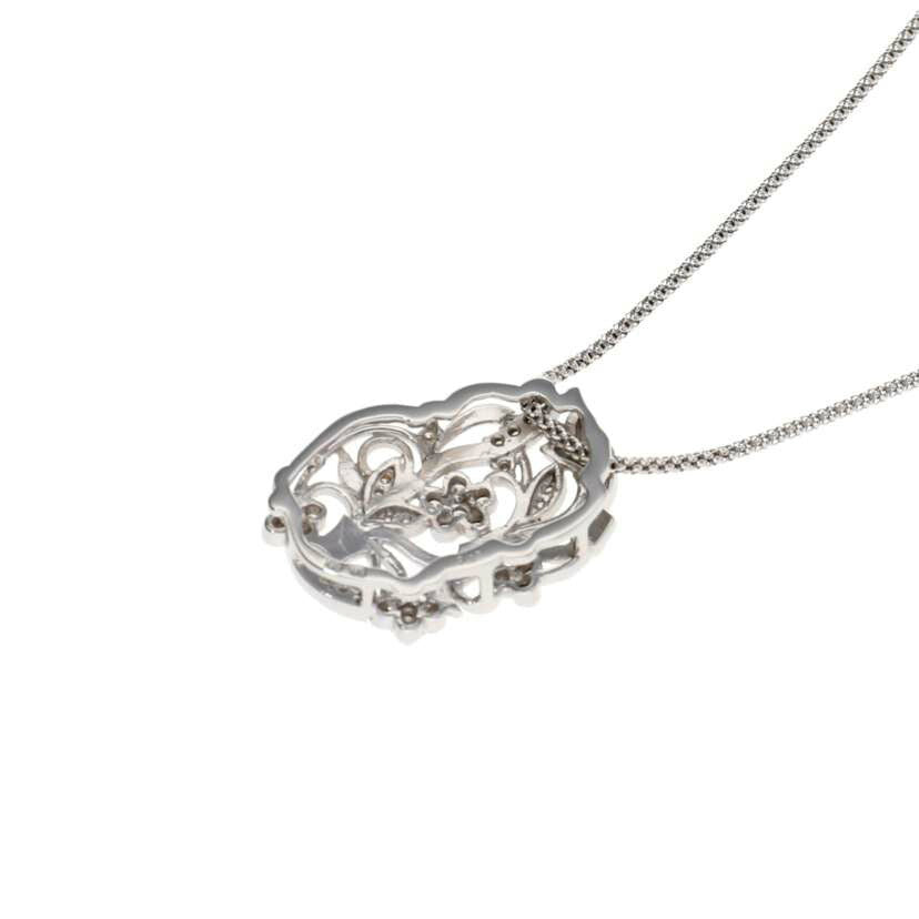 /K18WGダイヤネックレス0.37ct//Aランク/75