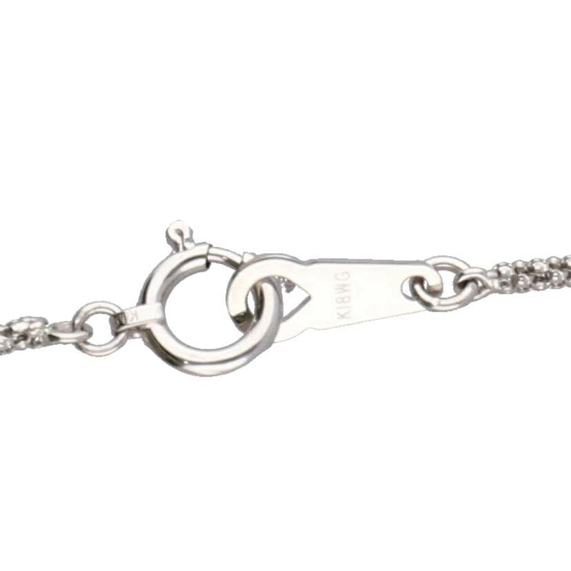 /K18WGダイヤネックレス0.37ct//Aランク/75