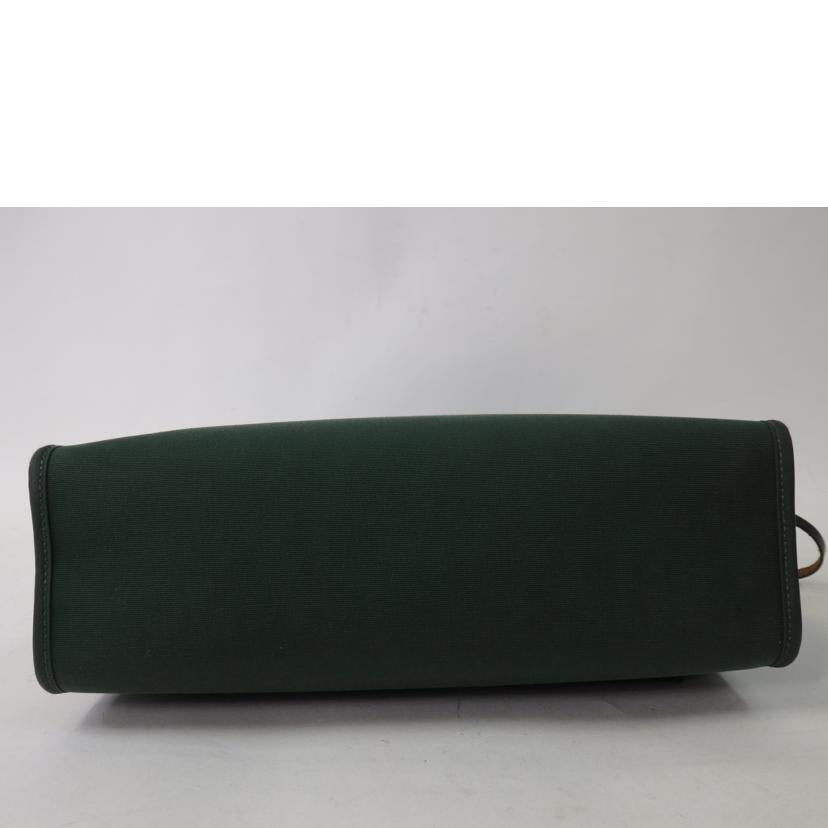 HERMES エルメス/エールバッグ・ジップPM/トワルオフィシェ/シルバー金具/グリーン系//□R刻印/ABランク/84