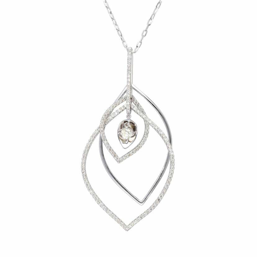 / K18ダイヤネックレス0.189/0.82ct//Aランク/75