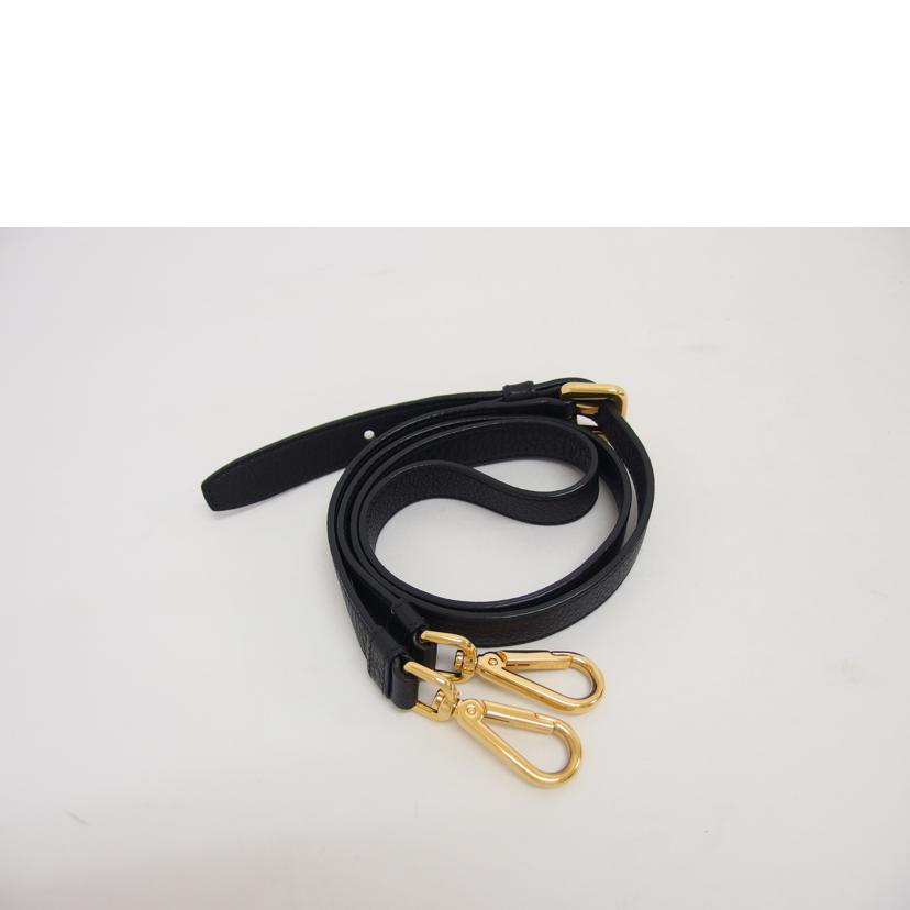 PRADA プラダ ソフトレザー ハンドバッグ/レザー2WAYショルダーバッグ/ブラック/1BB023//158/Aランク/04