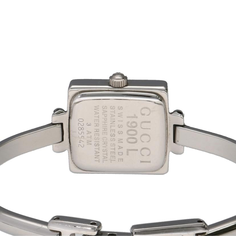 GUCCI グッチ/スクエアバングルウォッチ・シルバー/クオーツ/1900L//028****/ABランク/75