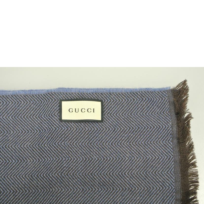CUCCI グッチ/ストール マフラー 紺茶//Sランク/87