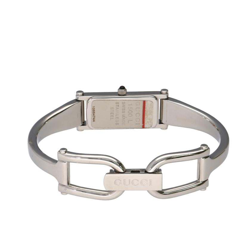 GUCCI グッチ/バングルウォッチ・ブラック/クオーツ/1500L//105*****/ABランク/75