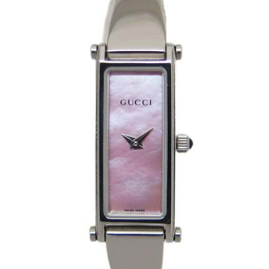 GUCCI グッチ/ピンクシェル文字盤/バングルウォッチ/クォーツ/1500L//1144870/Aランク/04