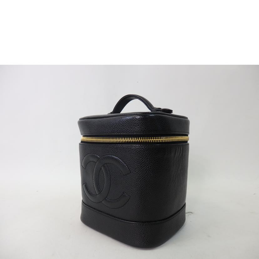 CHANEL シャネル/ココマークバニティ/キャビアスキン/黒/ゴールド金具//8497721/ABランク/84