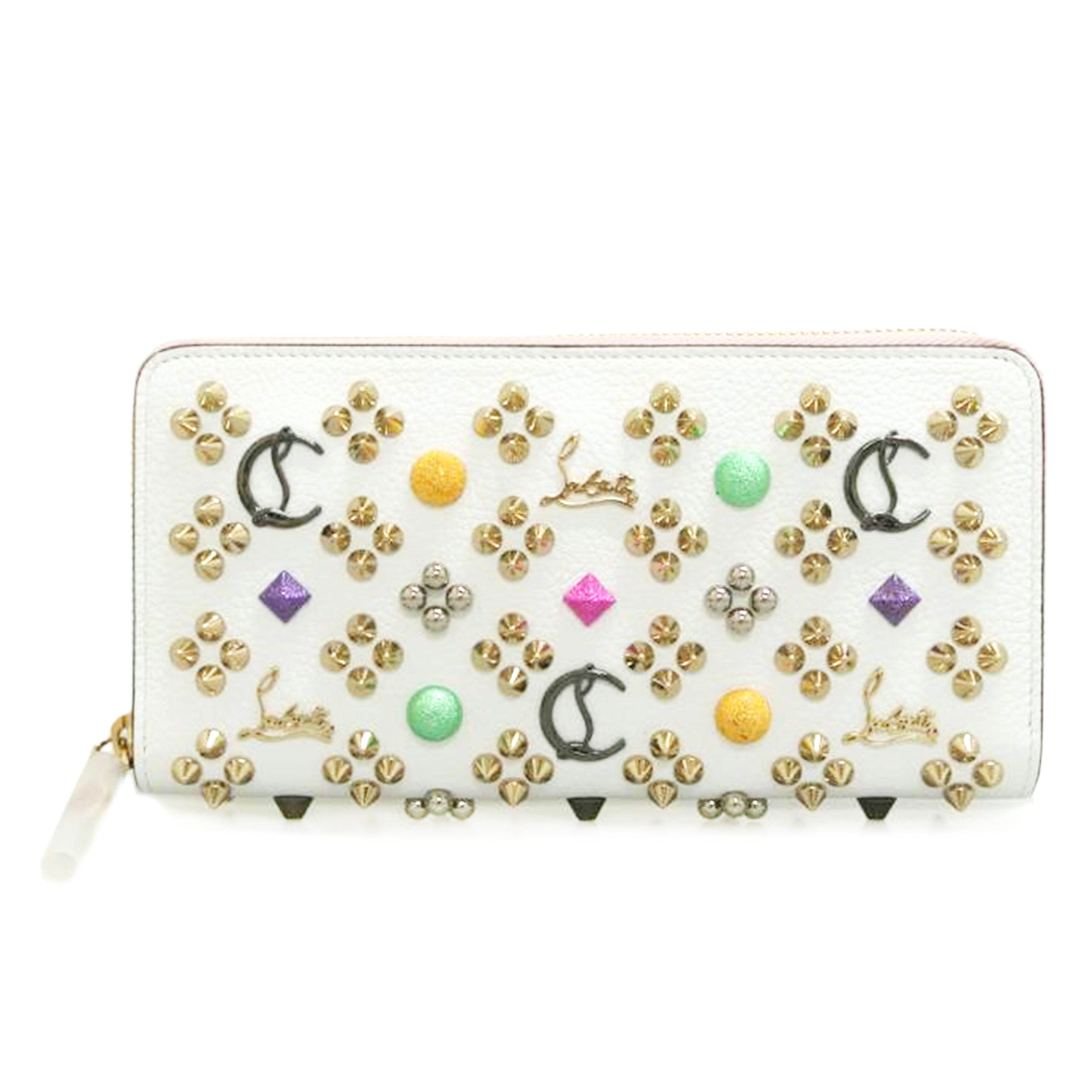 C.Louboutin クリスチャンルブタン/パネトーネスタッズ ラウンドジップ長財布/1185140//ABランク/87