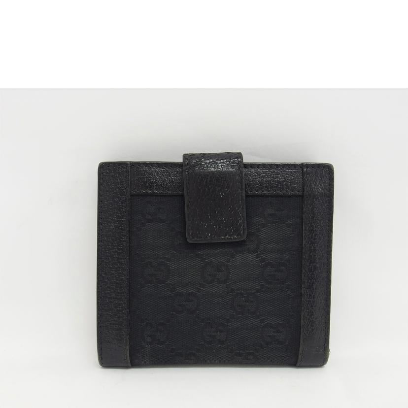 GUCCI グッチ/GGキャンバス/Wホック財布/ブラック/154117//2184/Bランク/04