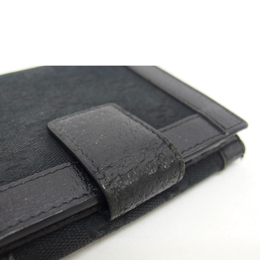 GUCCI グッチ/GGキャンバス/Wホック財布/ブラック/154117//2184/Bランク/04