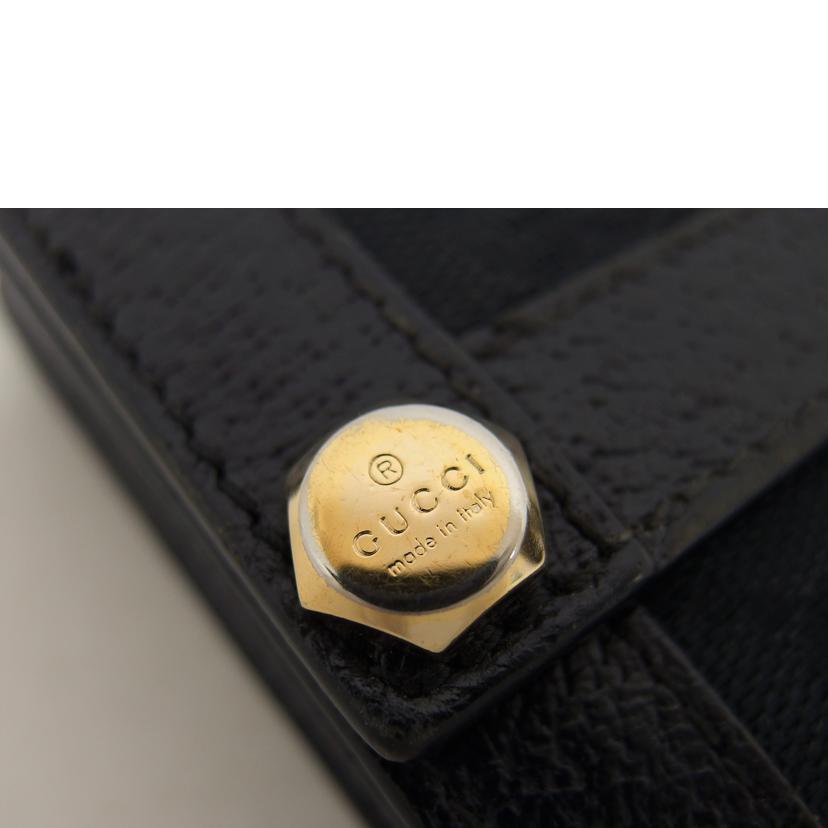 GUCCI グッチ/GGキャンバス/Wホック財布/ブラック/154117//2184/Bランク/04