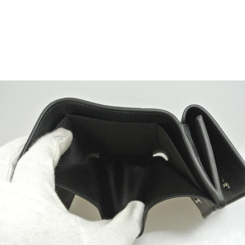 BALENCIAGA バレンシアガ/三つ折りコンパクトウォレット 黒//ABランク/87