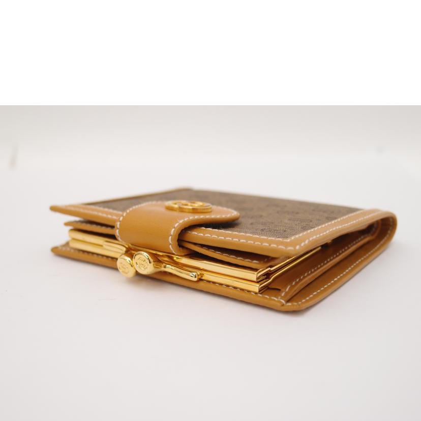 GUCCI グッチ レディース/オールドグッチがま口二つ折り財布/ベージュ/035.001//0902/Aランク/69