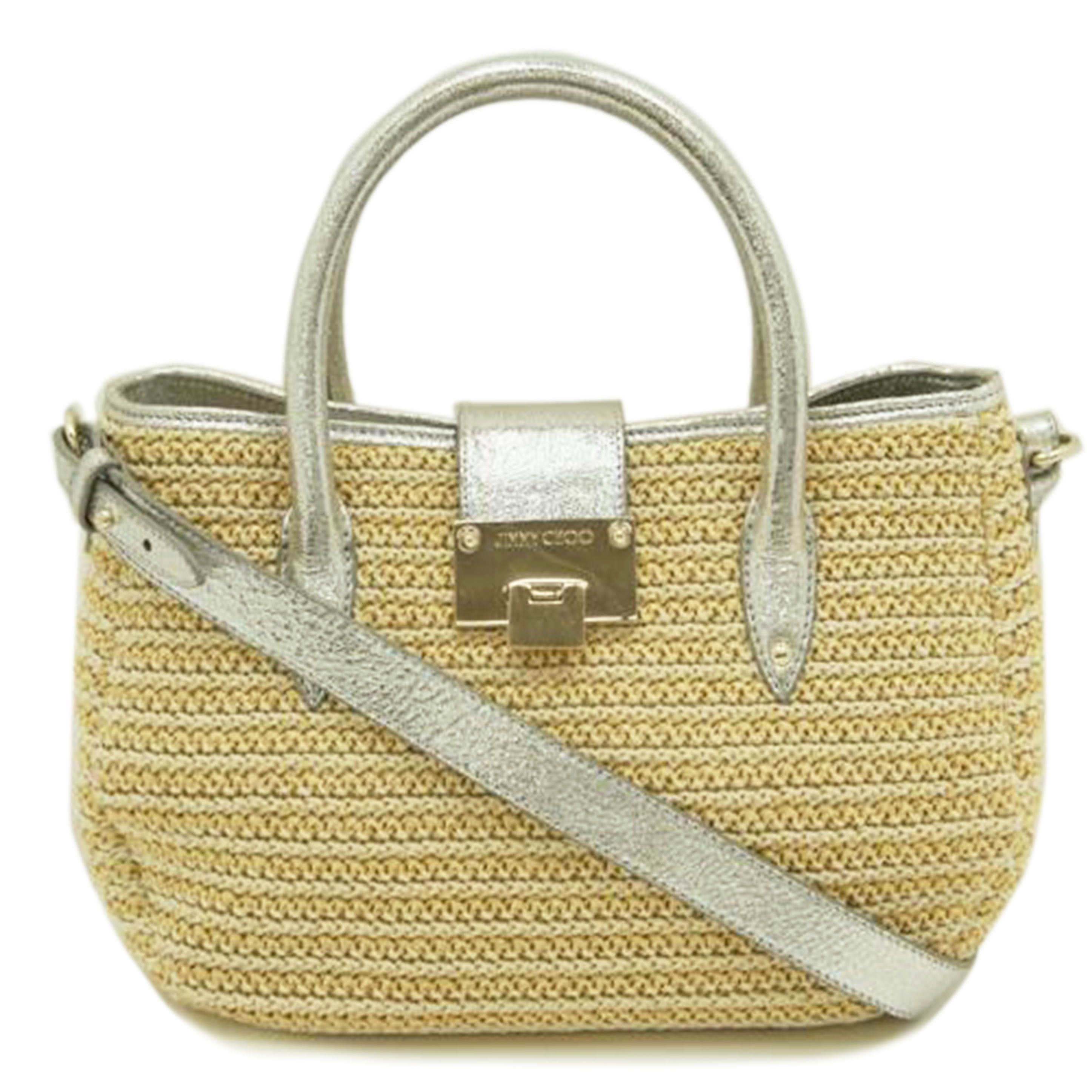 JIMMYCHOO ジミーチュー/ラフィア2WAYハンド//00WS39/ABランク/75