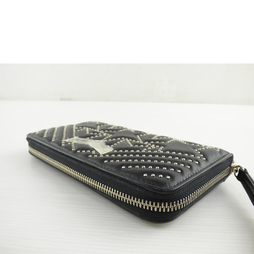 JIMMY CHOO ジミーチュウ/レザーラウンドファスナースタッズ長財布//Aランク/64