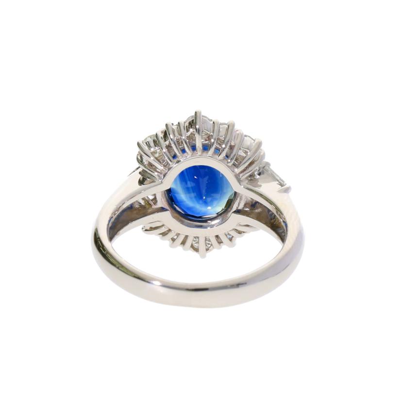 / ◎PT900サファイアダイヤリング3.35/D0.73ct//Aランク/75