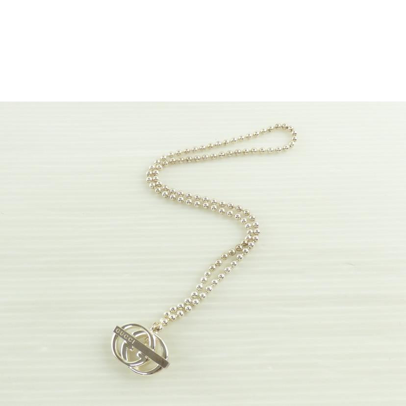 GUCCI グッチ/ダブルGペンダントシルバーネックレス//ABランク/64
