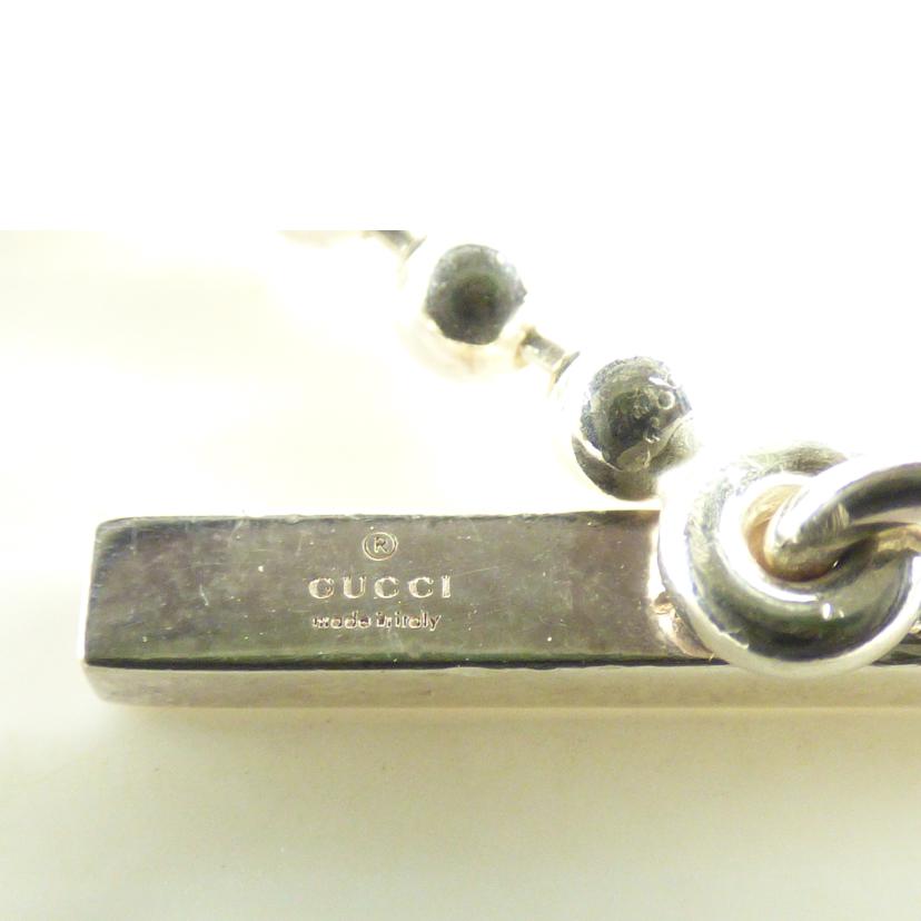 GUCCI グッチ/ダブルGペンダントシルバーネックレス//ABランク/64