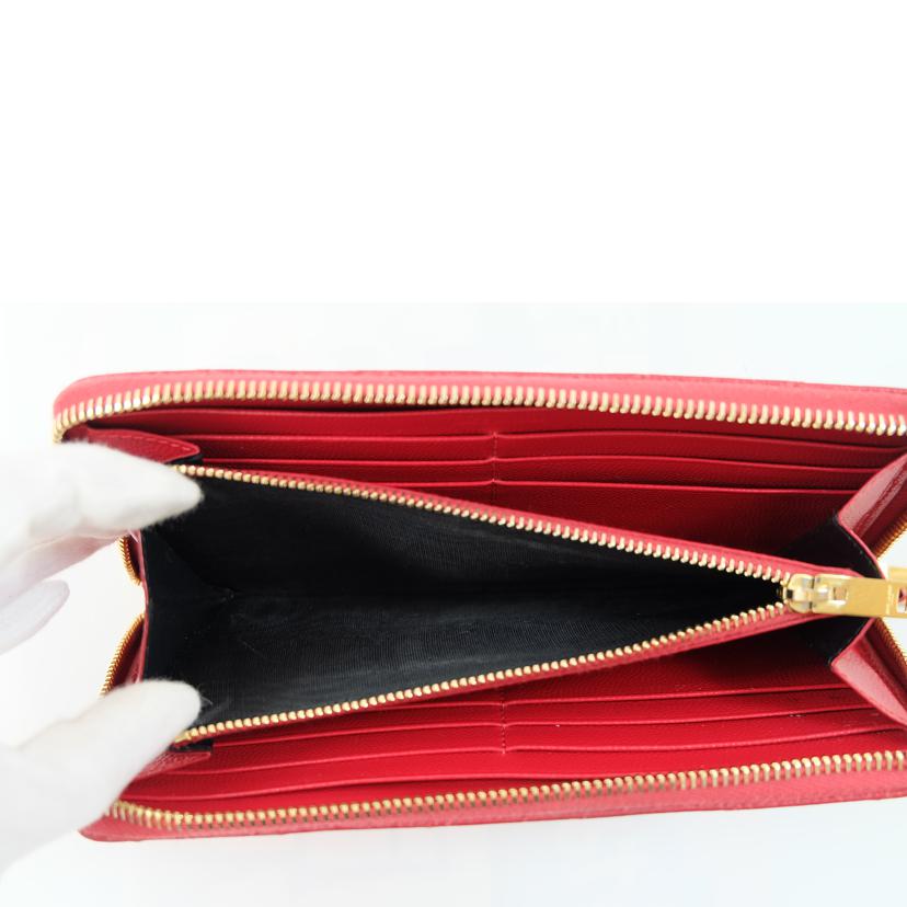 SAINT LAURENT サンローラン/Vステッチラウンドファスナー長財布/358094//BCランク/71