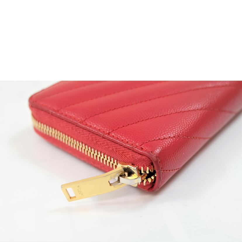 SAINT LAURENT サンローラン/Vステッチラウンドファスナー長財布/358094//BCランク/71