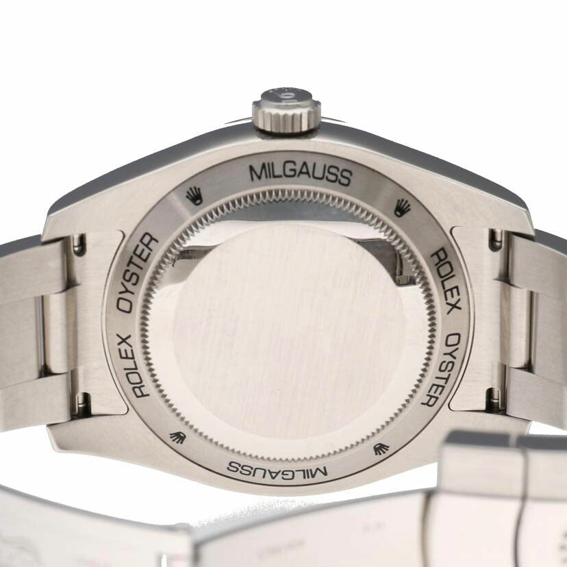 ROLEX ロレックス 腕時計 美品 新ギャラ2021年日付 ランダムシリアル ステンレス 自動巻き メンズ/ミルガウス・グリーンサファイアクリスタル/ランダム番/116400GV//359M10H3/Aランク/75