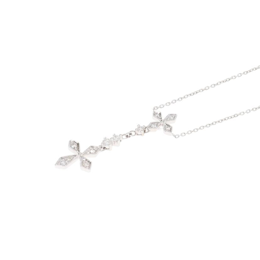 / K18WGダイヤネックレス 0.21ct//Aランク/75